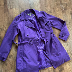 Women's Kenneth Cole Reaction Purple Trench Coat S